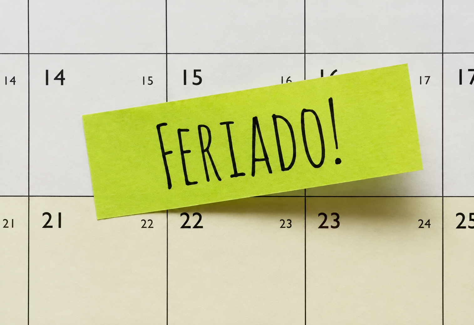 FERIADÕES MARCAM OS ÚLTIMOS FERIADOS DE 2026