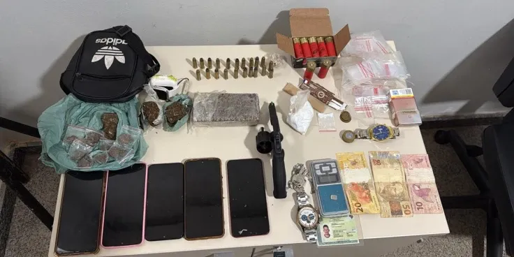 Suspeito de homicídio é preso com arma e drogas no sul do Maranhão